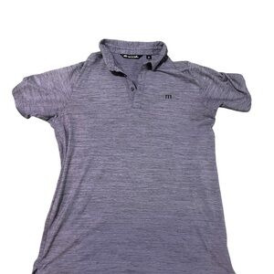 Travis Mathew Heathered Purple Polo Shirt
